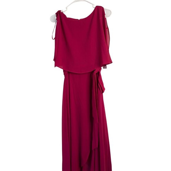 Jessica Howard Orchid Chiffon Popover Tulip Hem Formal Dress Size 6 8955 - Picture 9 of 13
